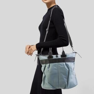Rag & Bone Arona Pilot Nylon Tote Bag Purse Light Blue Black